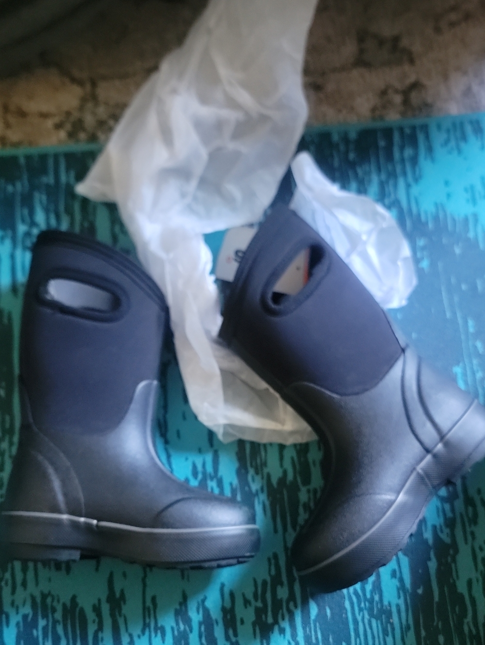 Bogs Kids Black Pull-On Waterproof Boots